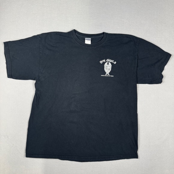 Gildan Iron Angels Biker Rallies of Texas 2008 Liberty TX Skull Tee Mens XL - Picture 2 of 9
